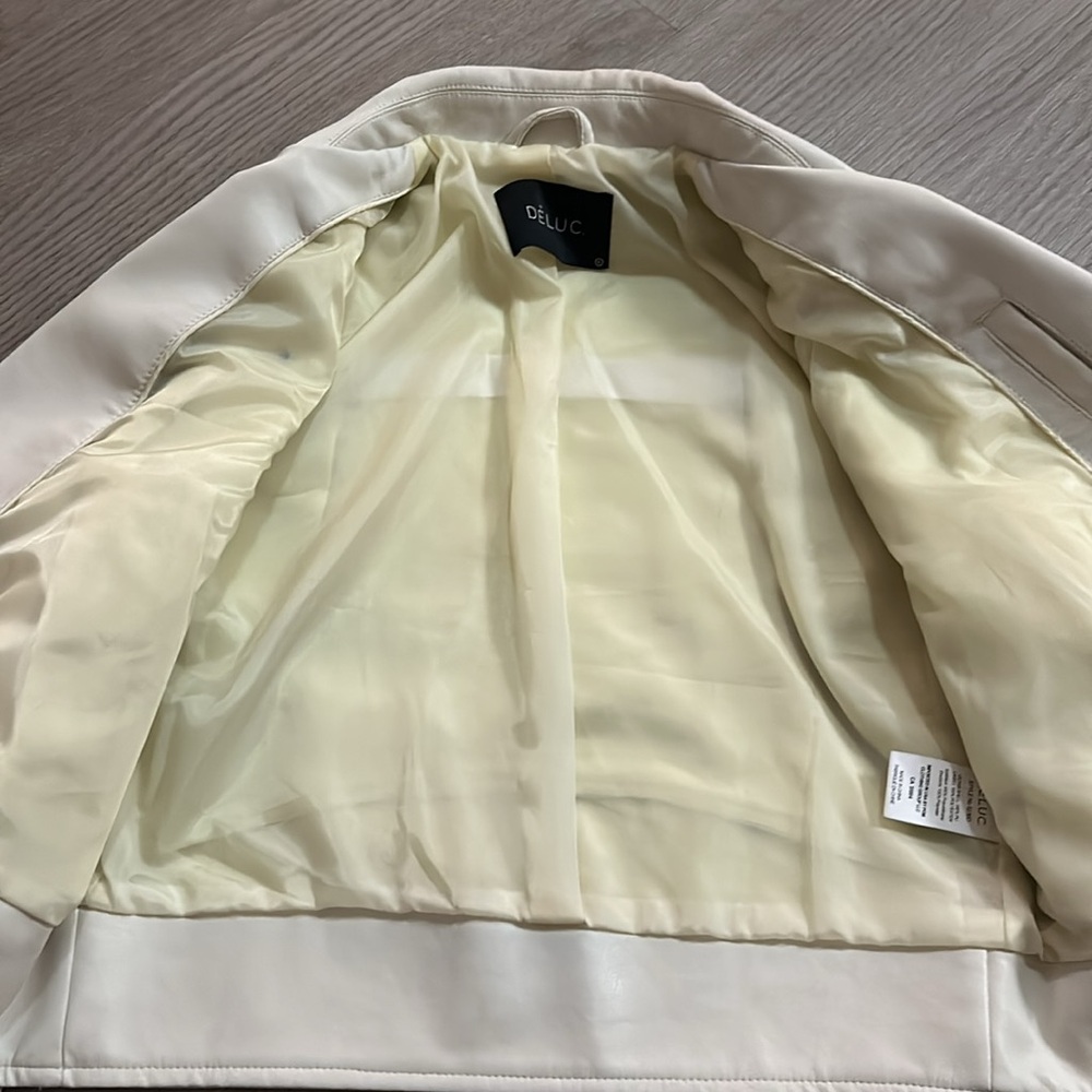 Deluc White Leather Jacket - Picture 3 of 4